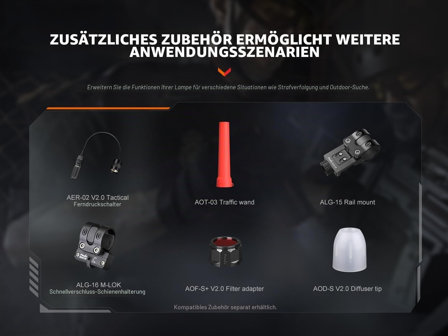 fenix PD32R Wiederaufladbare, kompakte LED-Sicherheits-/Polizei-Taschenlampe mit großer Reichweite | 1400 Lumen | 344 m | 70 Stunden Max | Leiser taktischer Schalter | 3400 mAh 18650 batteriebetrieben