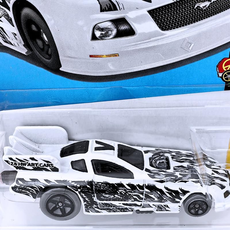 Image of Hot Wheels 1:64 Mustang Funny Car HW Art Cars 3 and Up 112 /250 (White)