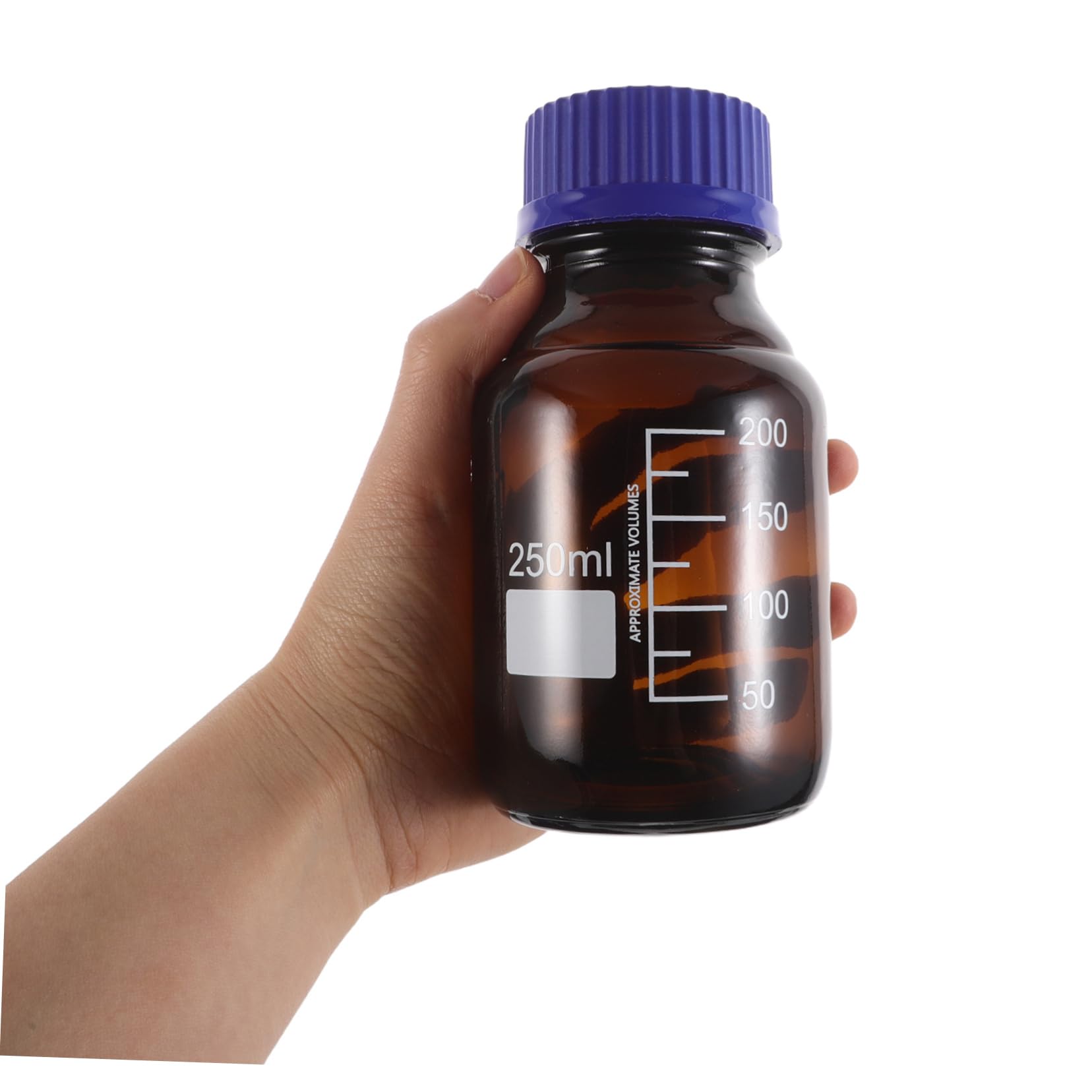 Abaodam 3pezzi Contenitore Reagenti Vetro Bottiglia Vetro Da Laboratorio Bottiglia Graduata Con Tappo Per Misurazione Liquidi Contenitori Per Liquidi Da Per Reagenti