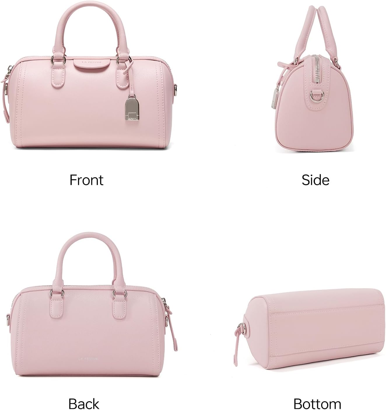 LA FESTIN Top Handle Purse Stylish Handbag Crossbody Satchel Barrel Bag with Adjustable Strap for Daily Travel - Image 5