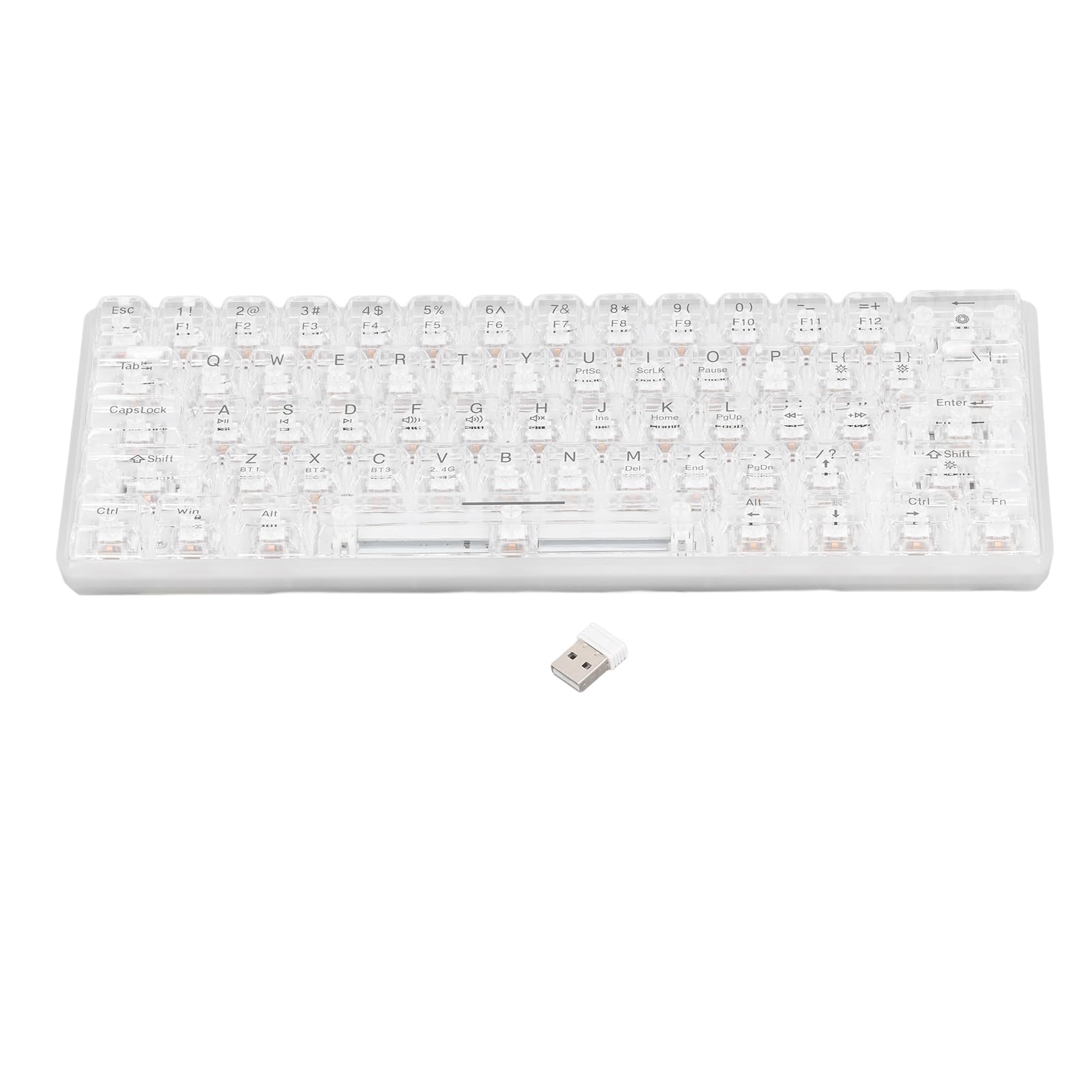 メカニカルキーボード 透明軸 Amazon | 3モードワイヤレスRGBゲーミングキーボード、ホットスワップ