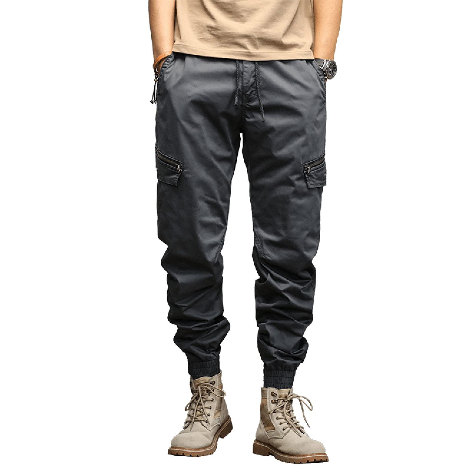 Herren Cargohose Stretch Chinohose Hose Outdoorhose Cargo Hosen Männer Sporthose mit Kordelzug Casual Freizeithose Jogger Sweatpants mit Taschen,Jogger Herren,Halloween Weihnachts Neujahrsgeschenke