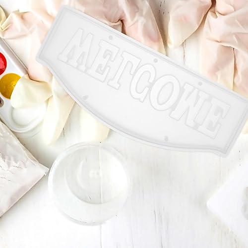 Miniatura 2 de EXCEART Molde de fundición de palabras de bienvenida, moldes de letras de bienvenida, moldes para hacer manualidades, molde de silicona para