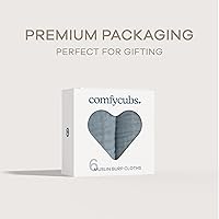 Vista 6 de Comfy Cubs - Juego de paños de muselina para eructos de 20 x 10 pulgadas, paquete de 6, tamaño grande, 6 capas, 100% algodón, absorbentes, seguros