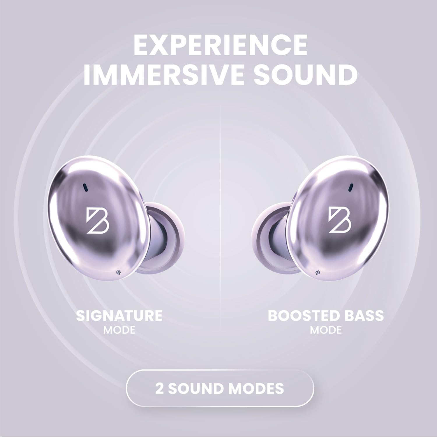 Back Bay Audio Tempo 30 Wireless Earbuds for Small Ears - Award-Winning Sound, Sweatproof Bluetooth Earbuds, Comfortable Ear Buds for Women, Purple Earphones Small Ear Canals, Long Battery Headphones