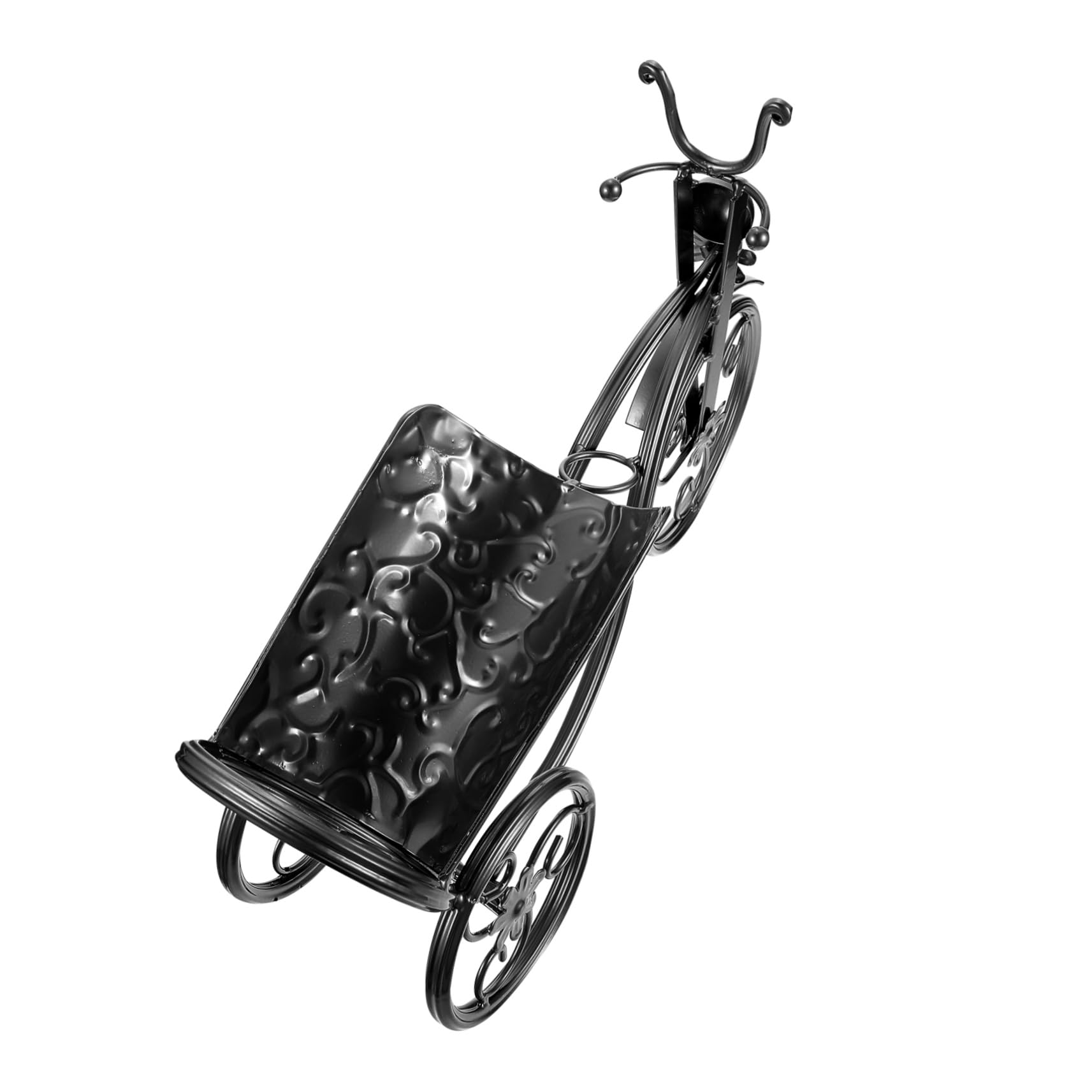 Casier à vin design vélo en métal noir idée cadeau pour œnophile