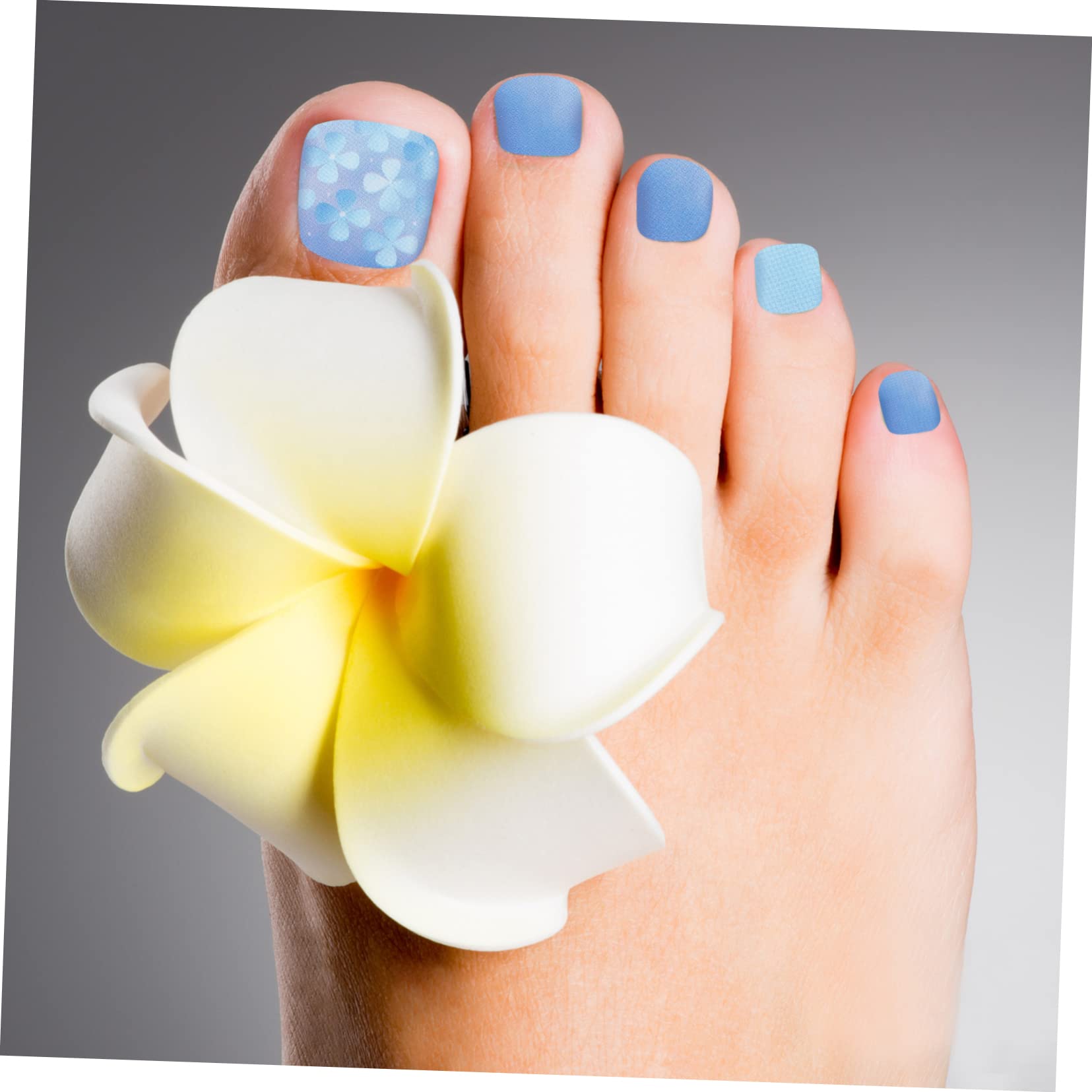 Pegatinas De Uñas De Pies Impermeables De Calcomanías Adhesivas Para Decoración De Manicura De Pies Diseño Diy Para Mujeres De Aplicar Y Retirar 6 Hojas*4