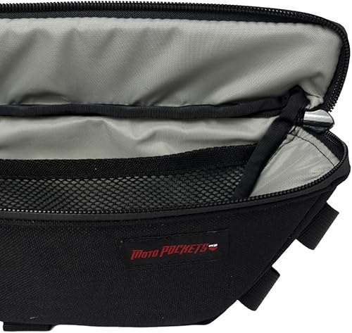 Miniatura 4 de Bolsa de manillar de motocicleta Adventure de 11 pulgadas. Fabricado en los Estados Unidos de nailon de 1000 denier, tiradores de cremallera