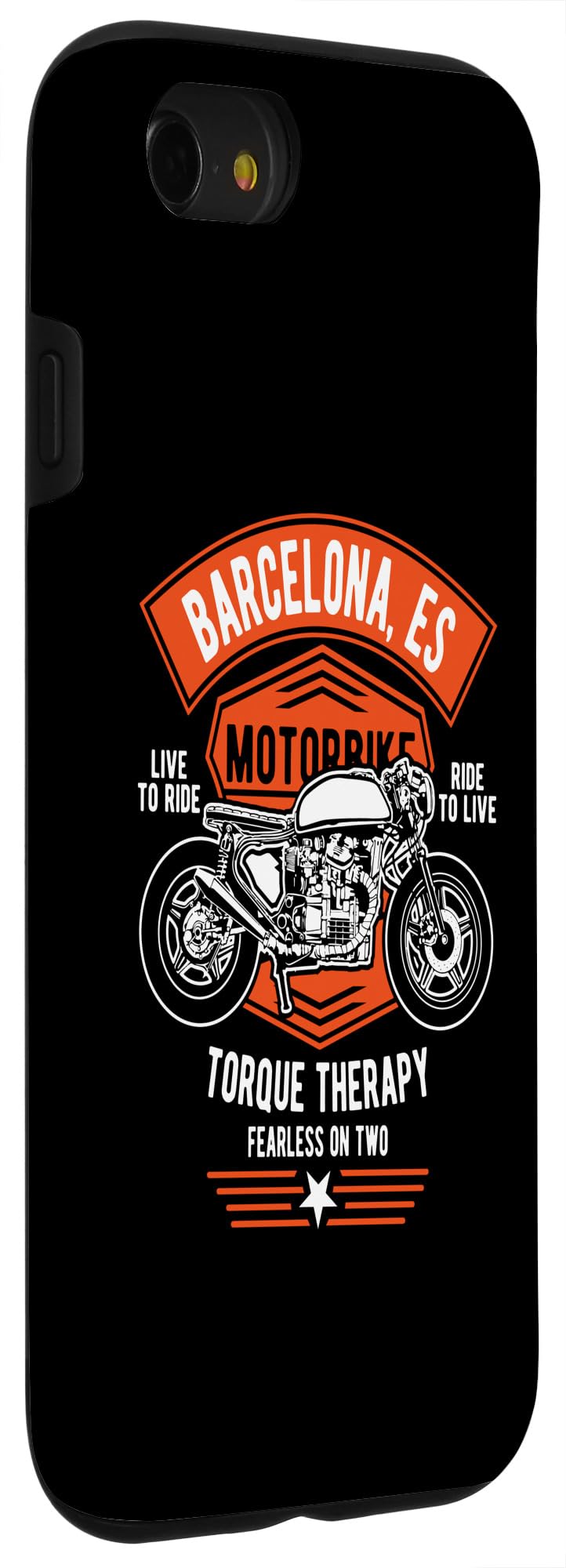 iPhone SE (2020) / 7 / 8 Barcelona ES España Spain Retro Motorcycle Design Case - Image 3