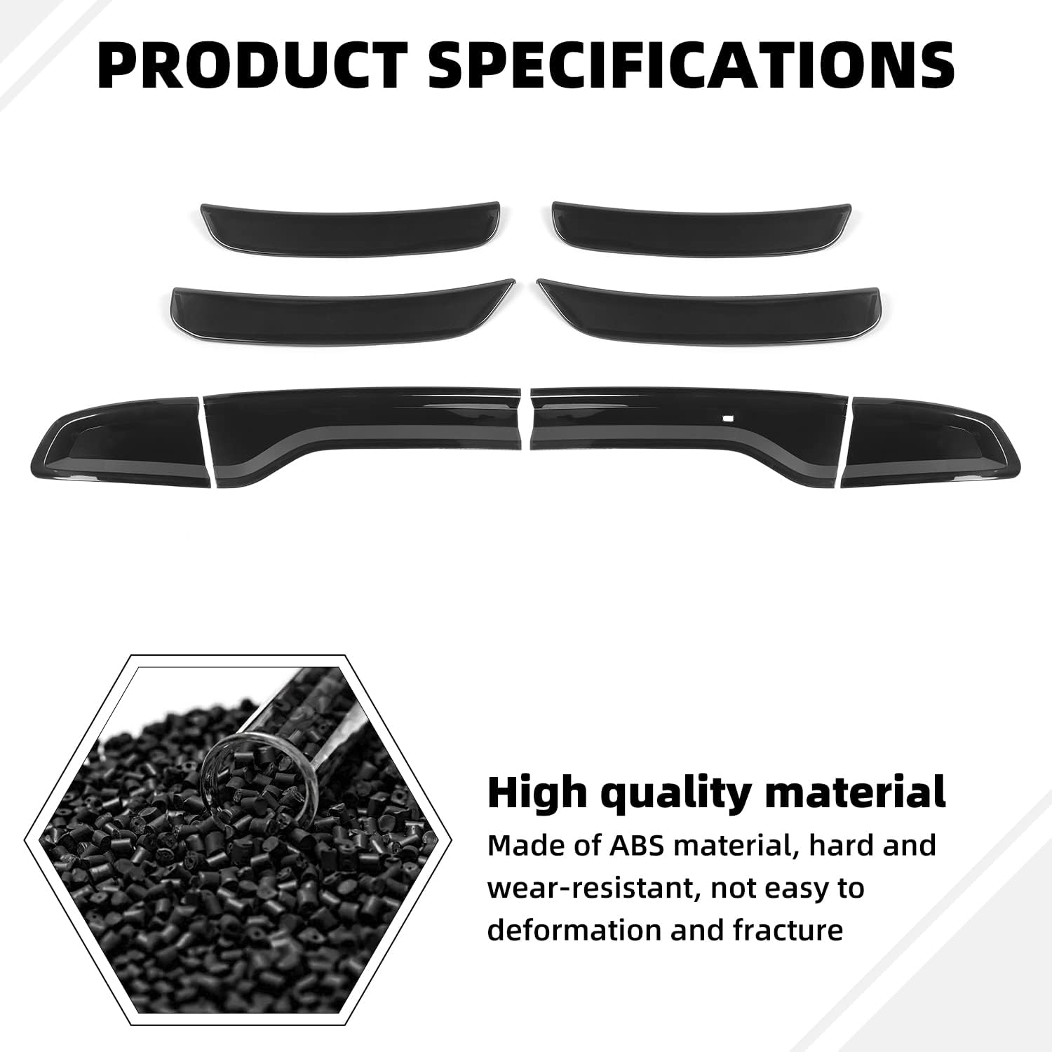Tail Light Taillight & Wheel Eyebrow Lamp Trim Cover Kit 6Pcs Compatible with 2015-2025 Dodge Charger (Smoke Black)