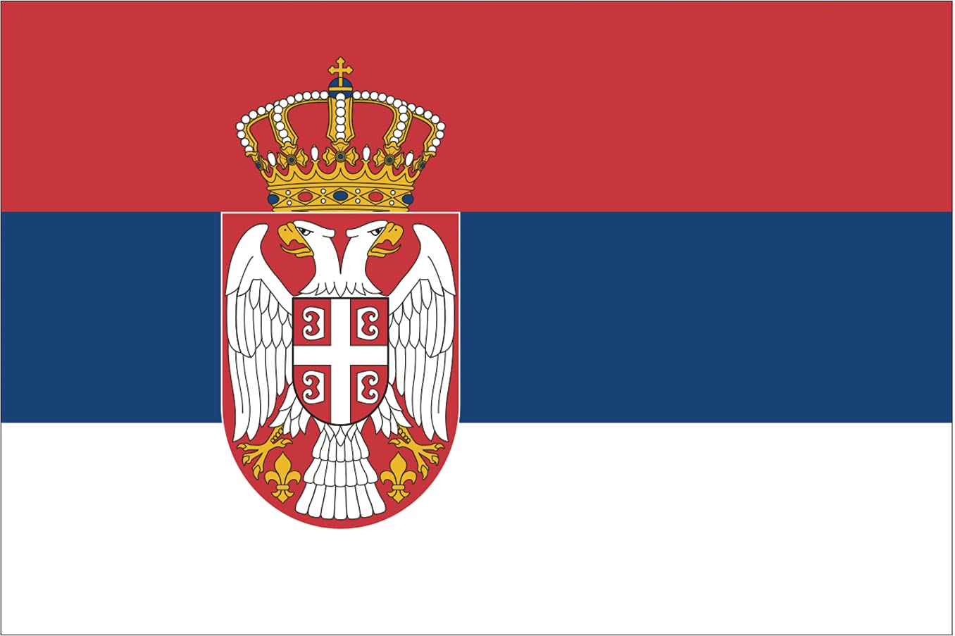 3x5 Feet 276 International Global World Country Flags (SERBIA)