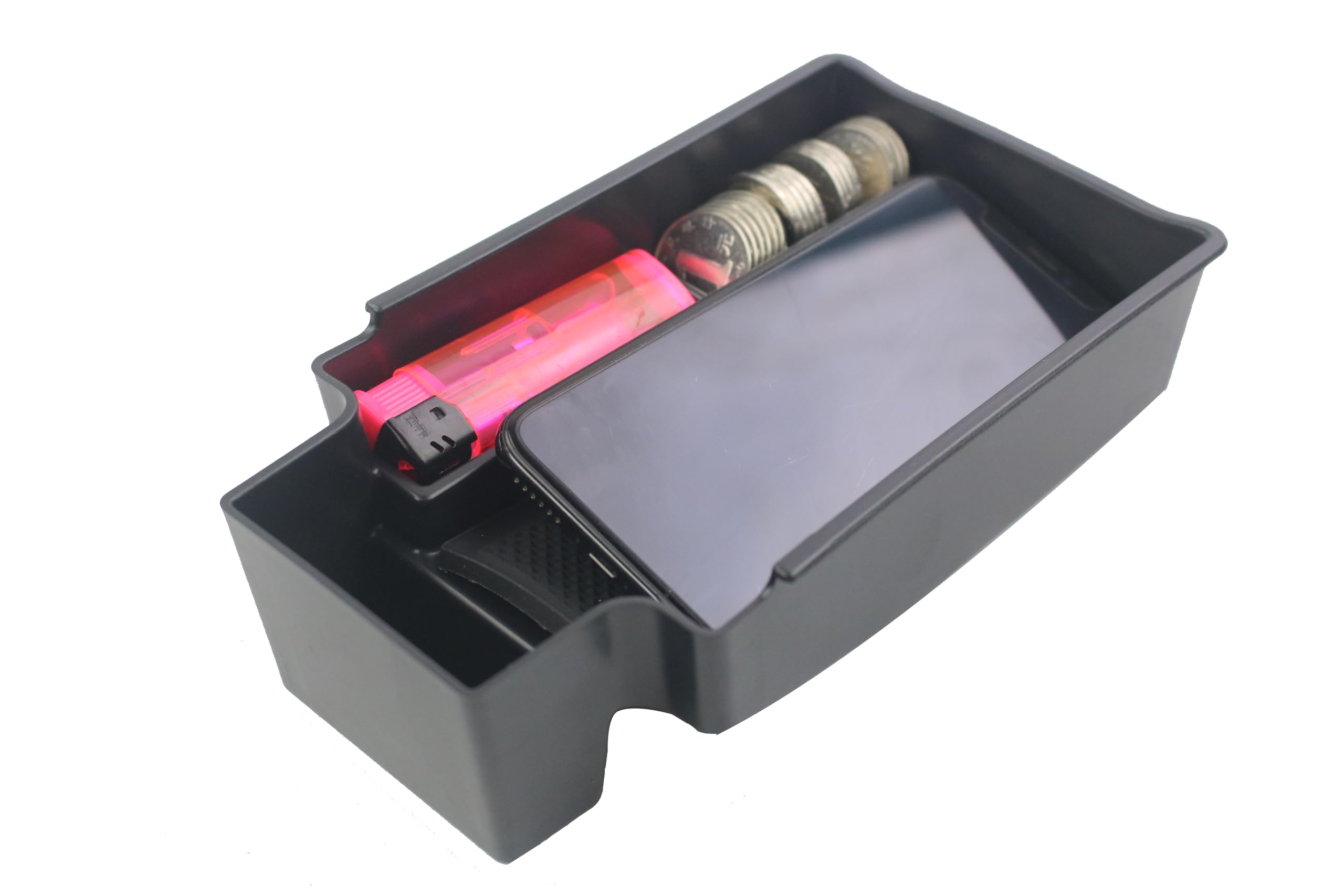 FFOCUS Auto Portaoggetti Console Centrale Contenitore per Audi Q3 F3 mk2 2019 2020 2021 2022 2023,Vano Organizer Braccioli Scatola Accessori