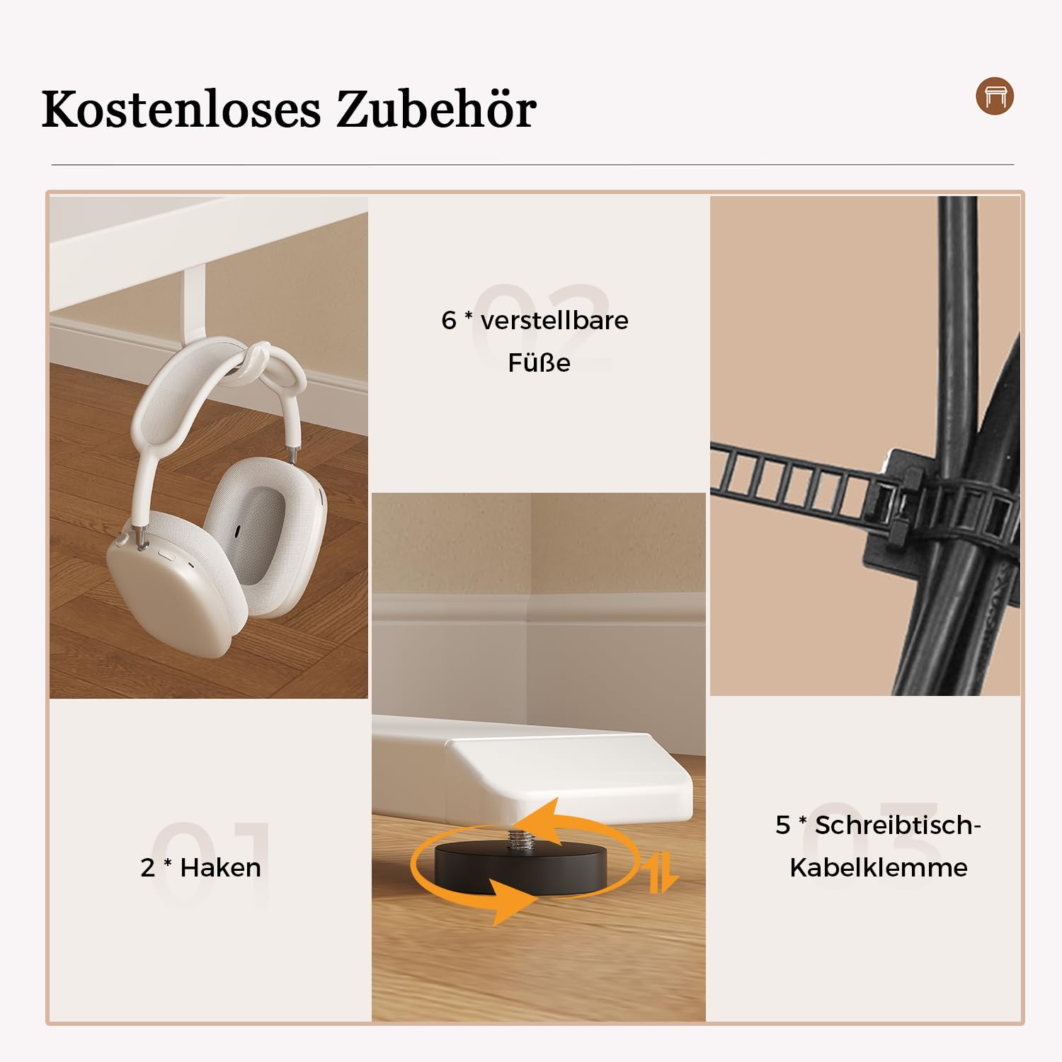 Klicelor L-förmiger Elektrischer Schreibtisch Höhenverstellbar, 160 x 140 cm L Form Stehschreibtisch mit 3 Memory-Funktionen und Antikollisionstechnologie, ergonomischer Computertisch, Weiß
