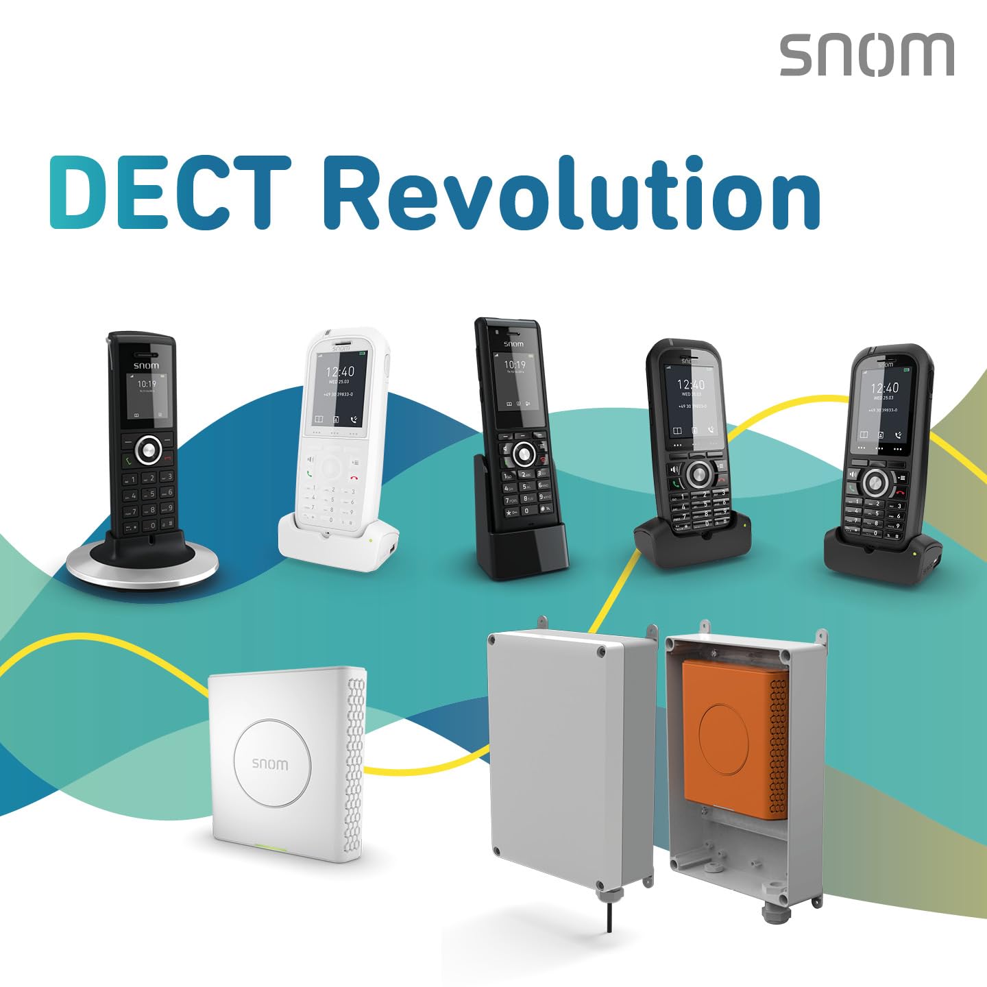 Snom M400 SC IP DECT Singlecell-Basisstation, bis zu 20 Mobilteile, bis zu 10 Paralell-Anrufe und 20 SIP-Konten, Breitband-Audio, PoE, 3 Jahre Herstellergarantie, Weiß; 00004587