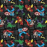 Marvel Fabric Retro Comics Character Toss Fabric by the yard