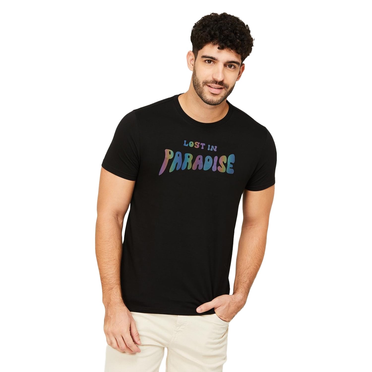 FORCA Men's Solid Slim Fit T Shirt