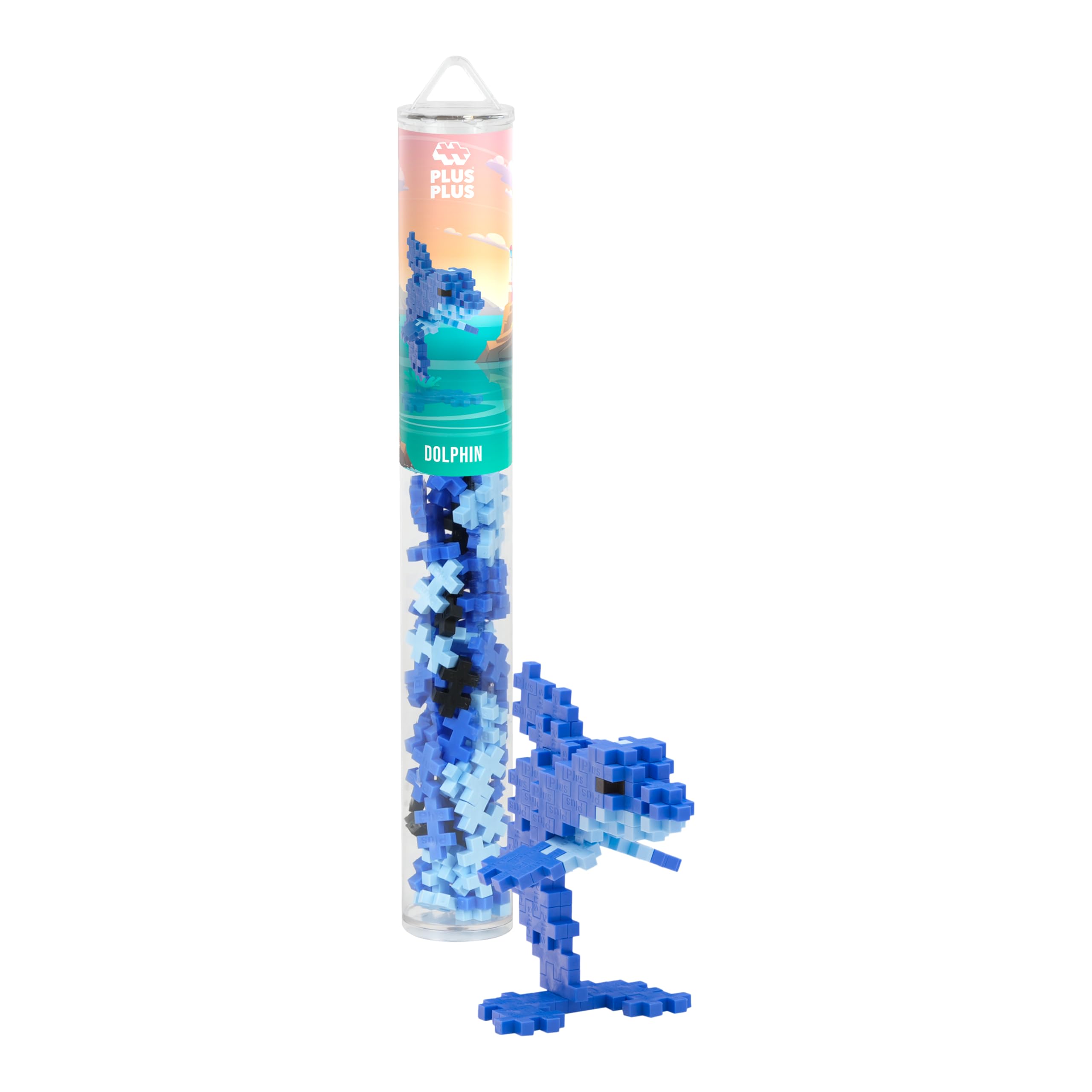 Plus-Plus Multicoloured Dolphin Tube - 100 Pieces