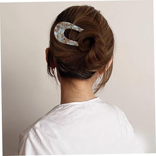 Miniatura 7 de Horquillas para el cabello en forma de U para moños, 5 unidades, fácil de combinar, horquillas francesas para mujer, elegantes horquillas