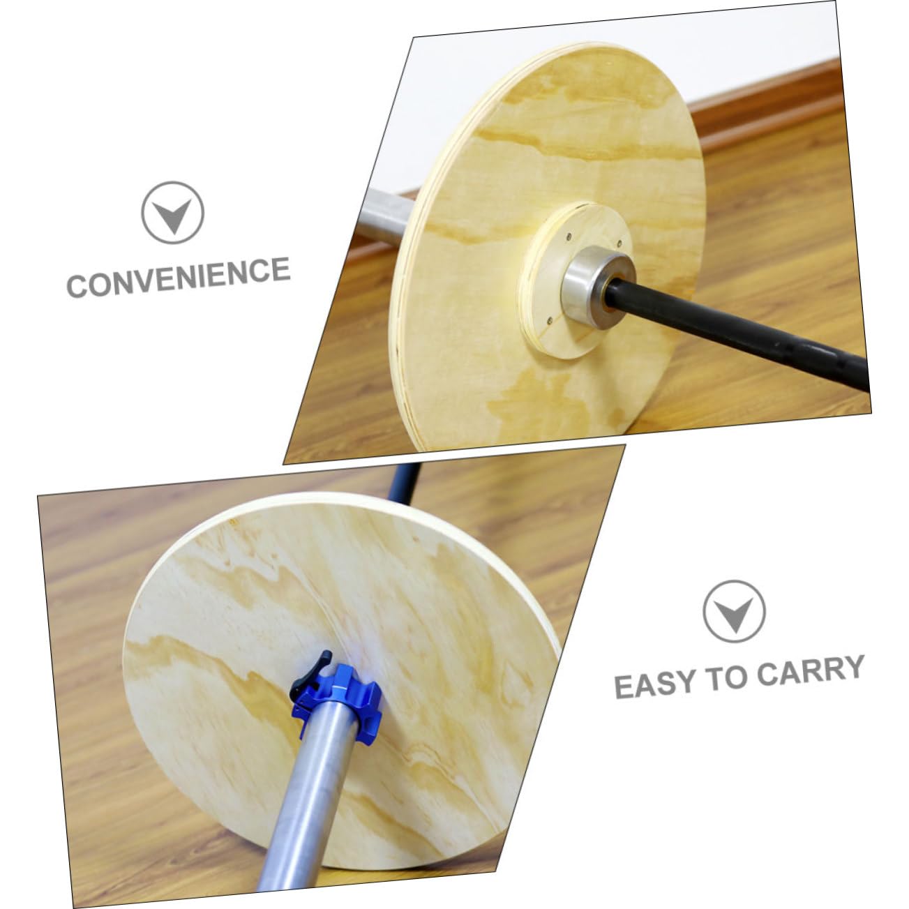 KOMBIUDA Wooden Dumbbell Plate Set Extra Weights for Training Bumper Plates Sport Weight Equipment