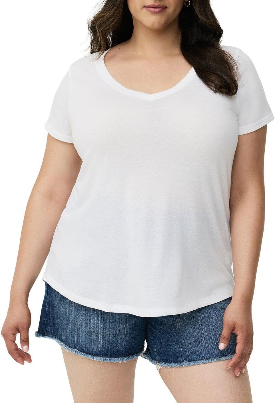 Torrid Women's Plus Size Girlfriend Signature Jersey V-Neck Tee