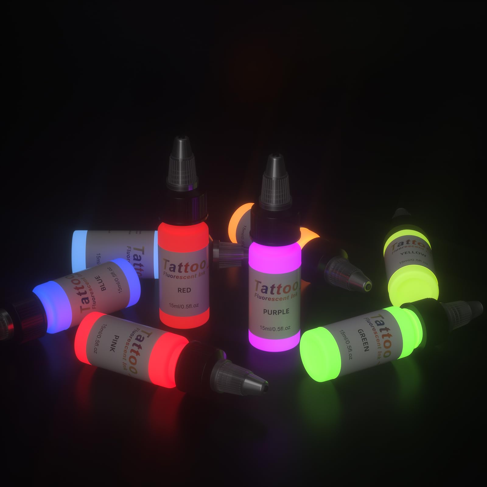Amazon.co.jp: EIPTWH UVタトゥーインクセット 8色 15ml 蛍光インク