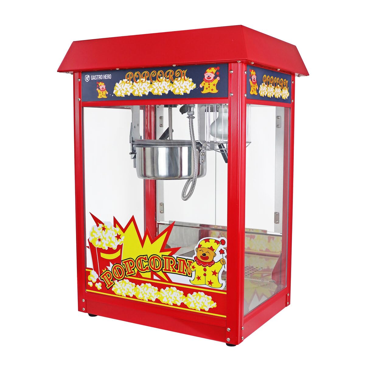 GastroHero Popcornmaschine groß I Große Popcorn-Maschine für Gastronomie I Überhitzungsschutz I Popcorn