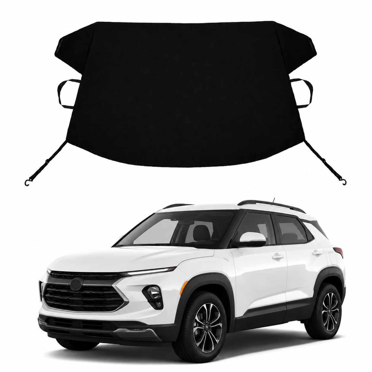 Trailblazer Custom Windshield Cover for Ice and Snow Che-vy Trailblazer Heavy Duty 600D Oxford Fabric Windshield Protector Fit Waterproof Frost Snow Cover Winter Car Accessories