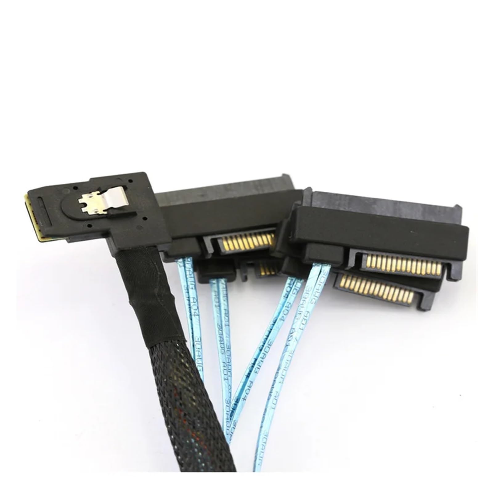 MiniSAS SFF-8087 Left Turn 4XSFF-8482 Cavo Interno di Servizio ad Alta velocità da Uno a Quattro 12G(0.5m)