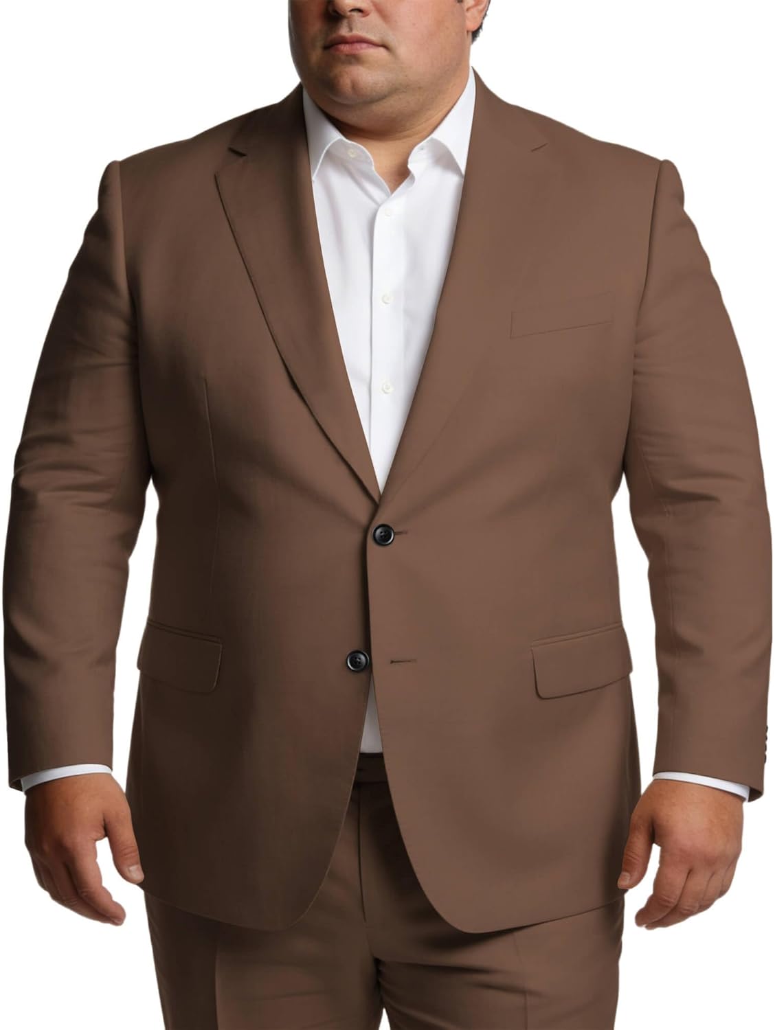 Big & Tall Men‘s Suit Jacket Classic Fit Blazer Notch Lapel, No Vent Back, Essential Separates for Business & Formal Wear
