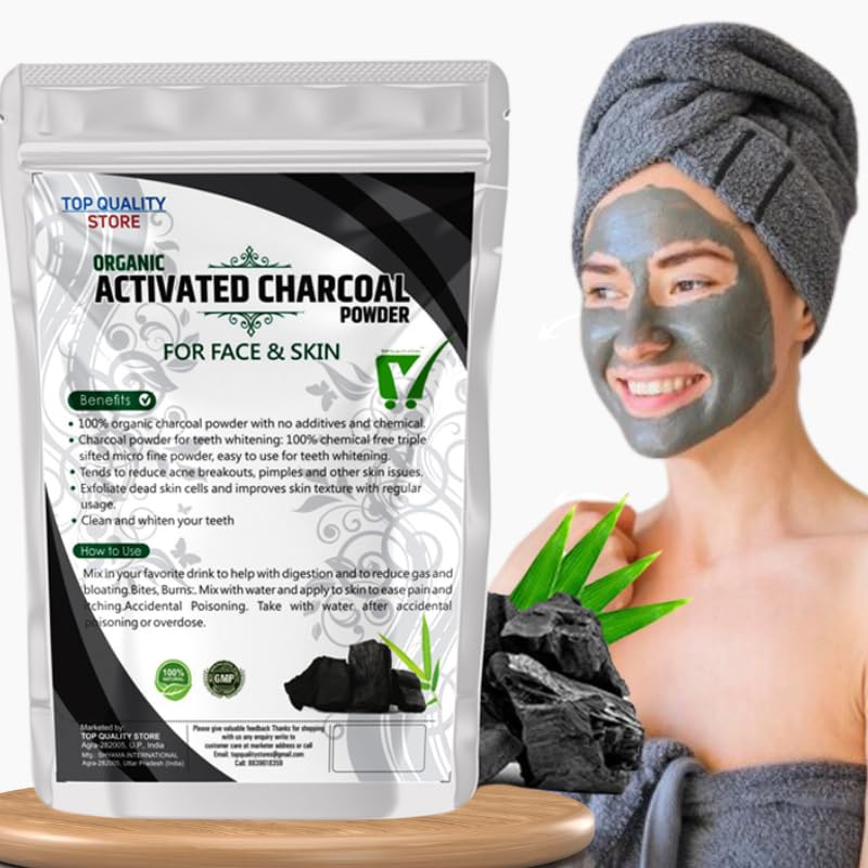 Charcoal Black Peel Off Mask Powder Anti pollution 100gm-image-35