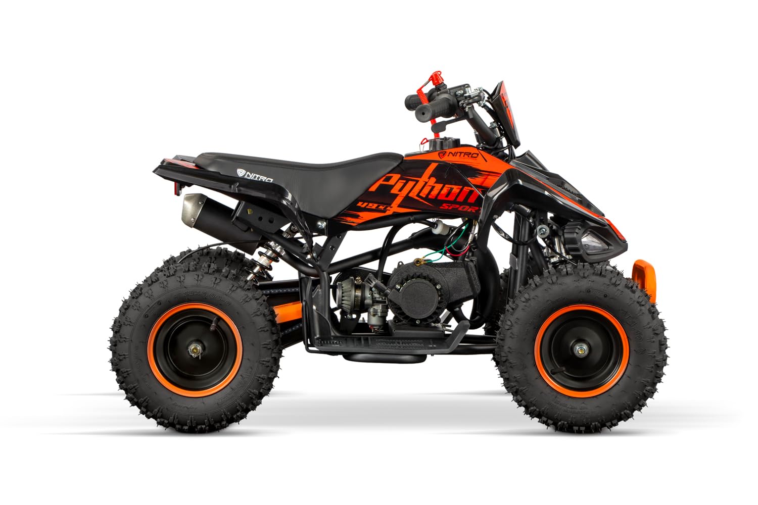 Python Sport X-Tire 49cc Mini Kinderquad 6 Zoll 2-Takt Automatik Quad Drossel Easy Starter (Grün)