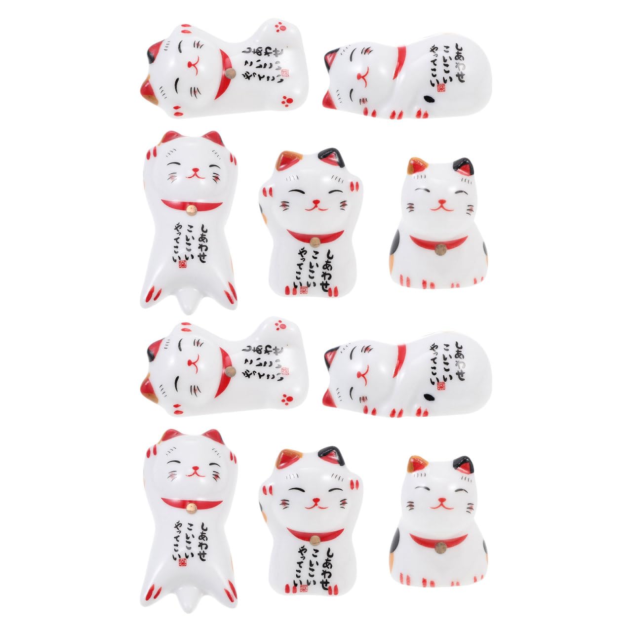 Repose-baguettes chat en céramique pour dîner de sushis