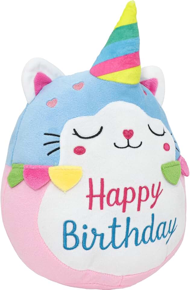 Cat Plush Toy Unicorn Cat Stuffed Animal Cute Birthday Unicorn Plushies Pillow Soft Plushie Doll Gifts for Kid Decor
