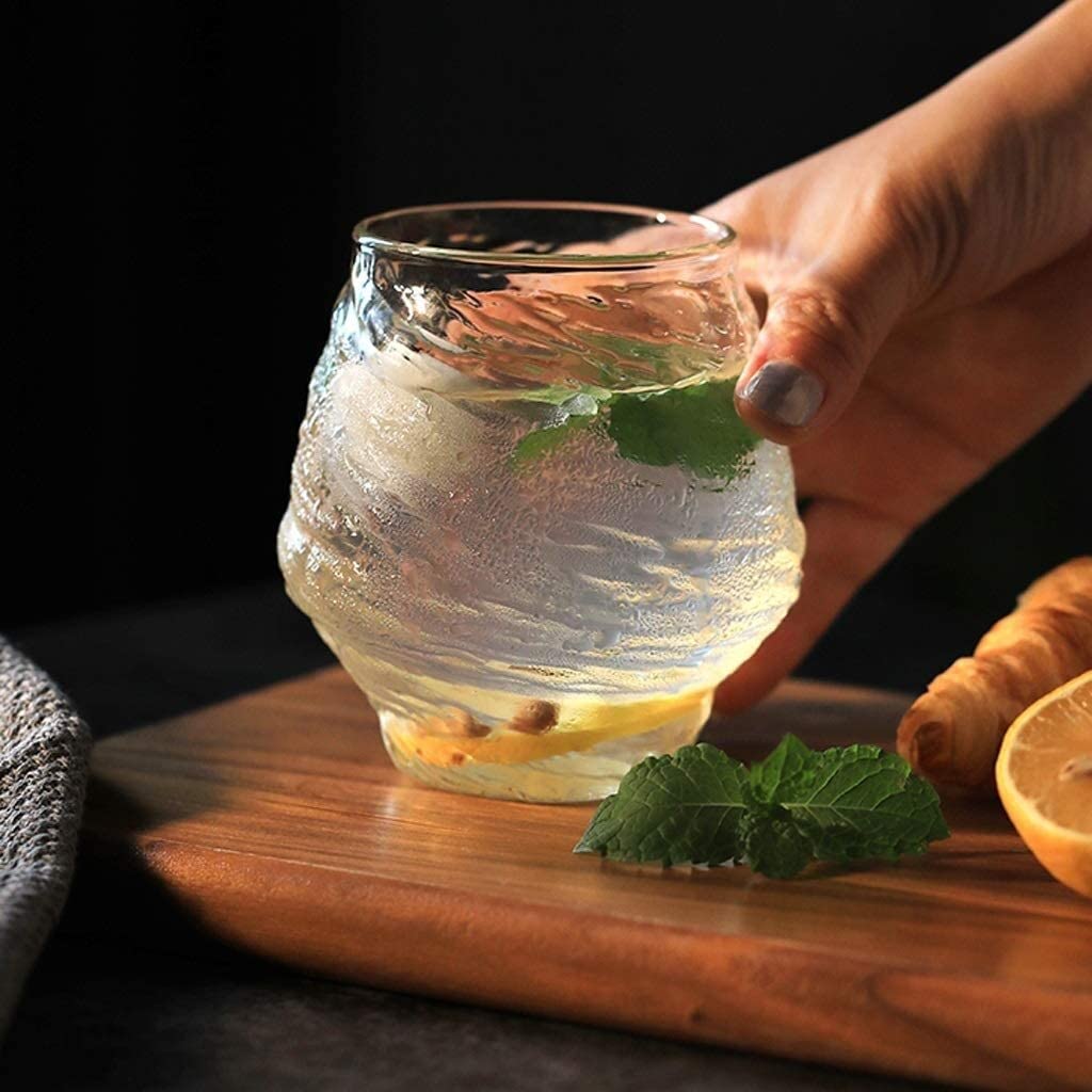 ArinkO Sofisticados Vasos de Whisky de Cristal con Fondo Grueso - Vasos de Agua de Alta Capacidad de 13,3 oz
