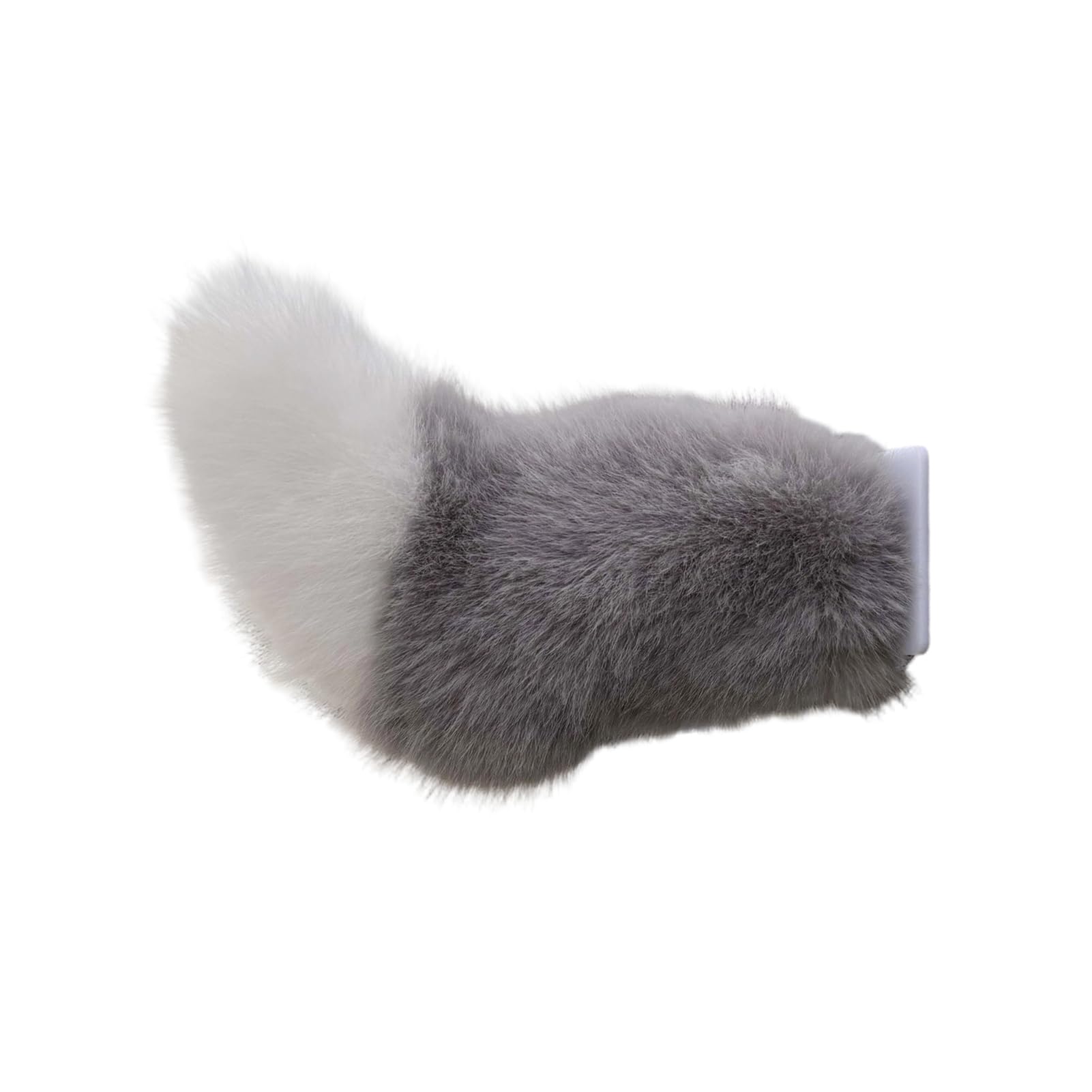 sugerou Furry Car Tail Decoration with Remote Control - Swinging Motion, Easy Install Adhesive Buckle, Removable Soft Faux Fur Car Accessory for Anime Cosplay, 30cm, Rechargeable, USB C