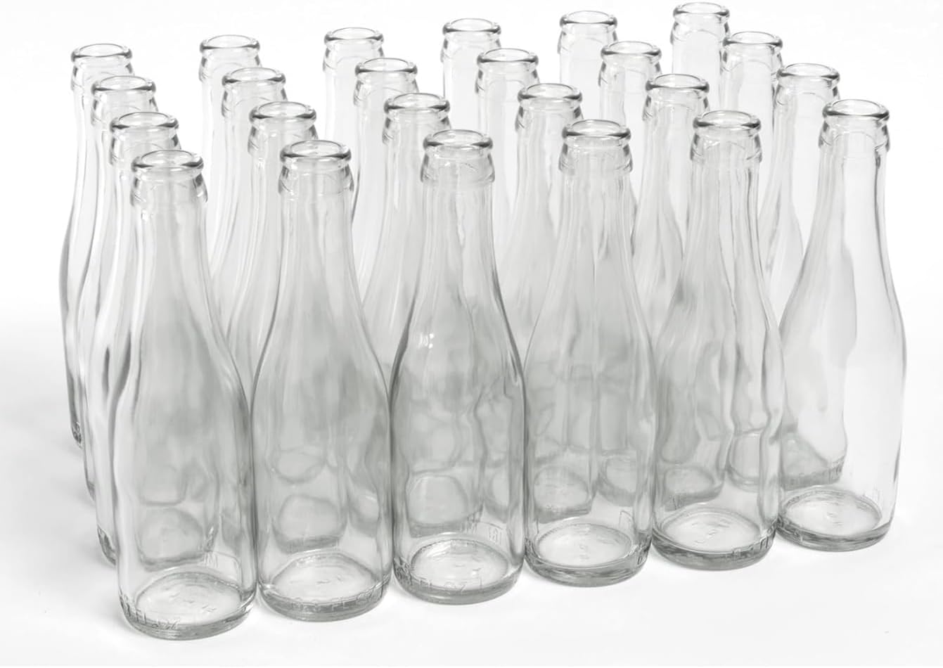 Perlage Professional-Grade 187 ml (6.3 oz) Champagne Bottles – Case of 24 Mini Clear Glass Split Bottles for Carbonated Cocktails, Sparkling Wine, Prosecco, Cider, and Home Brewing