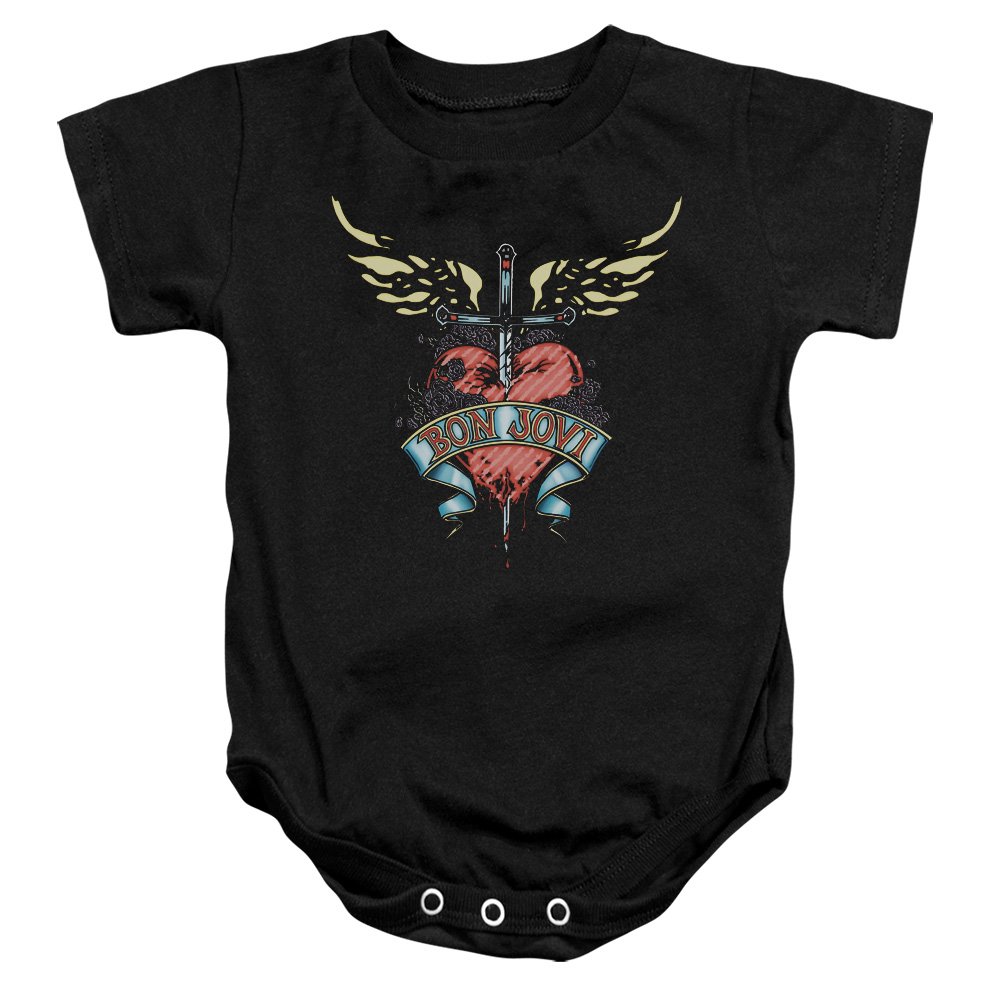 Bon Jovi - Greatest Hits Art - One-Piece Infant Snapsuit - 6 Months Black