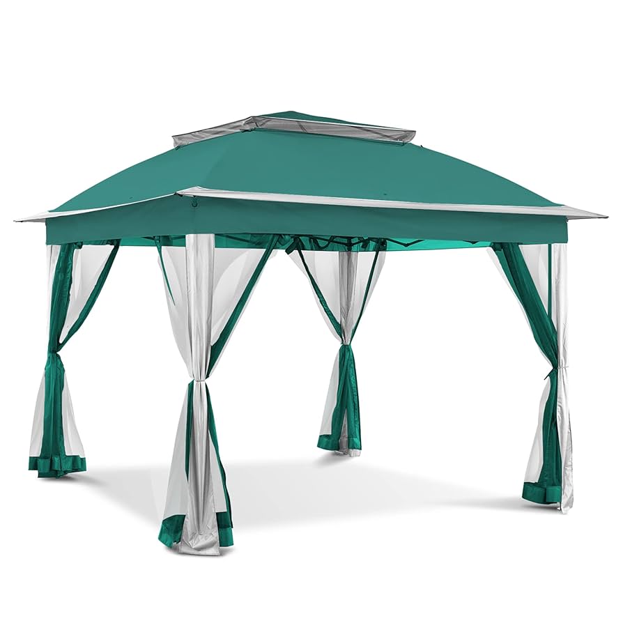 ひなひよ JOIVI 13'x13'Patio Gazebo, Outdoor Pop up Gazebo, Canopy