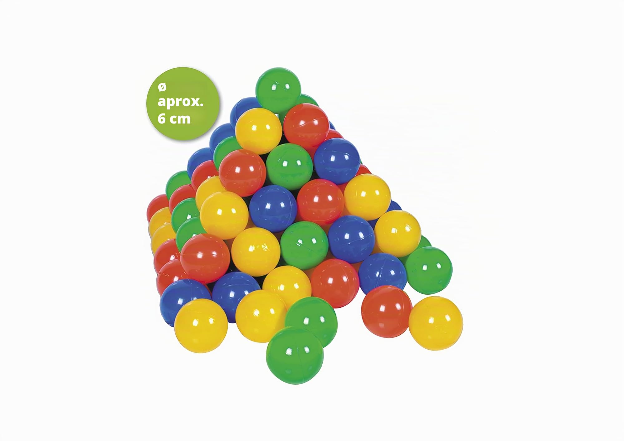 KNORRTOYS.COM 56730 - Juego de Bolas (6 cm de diámetro, 100 Bolas), Multicolor