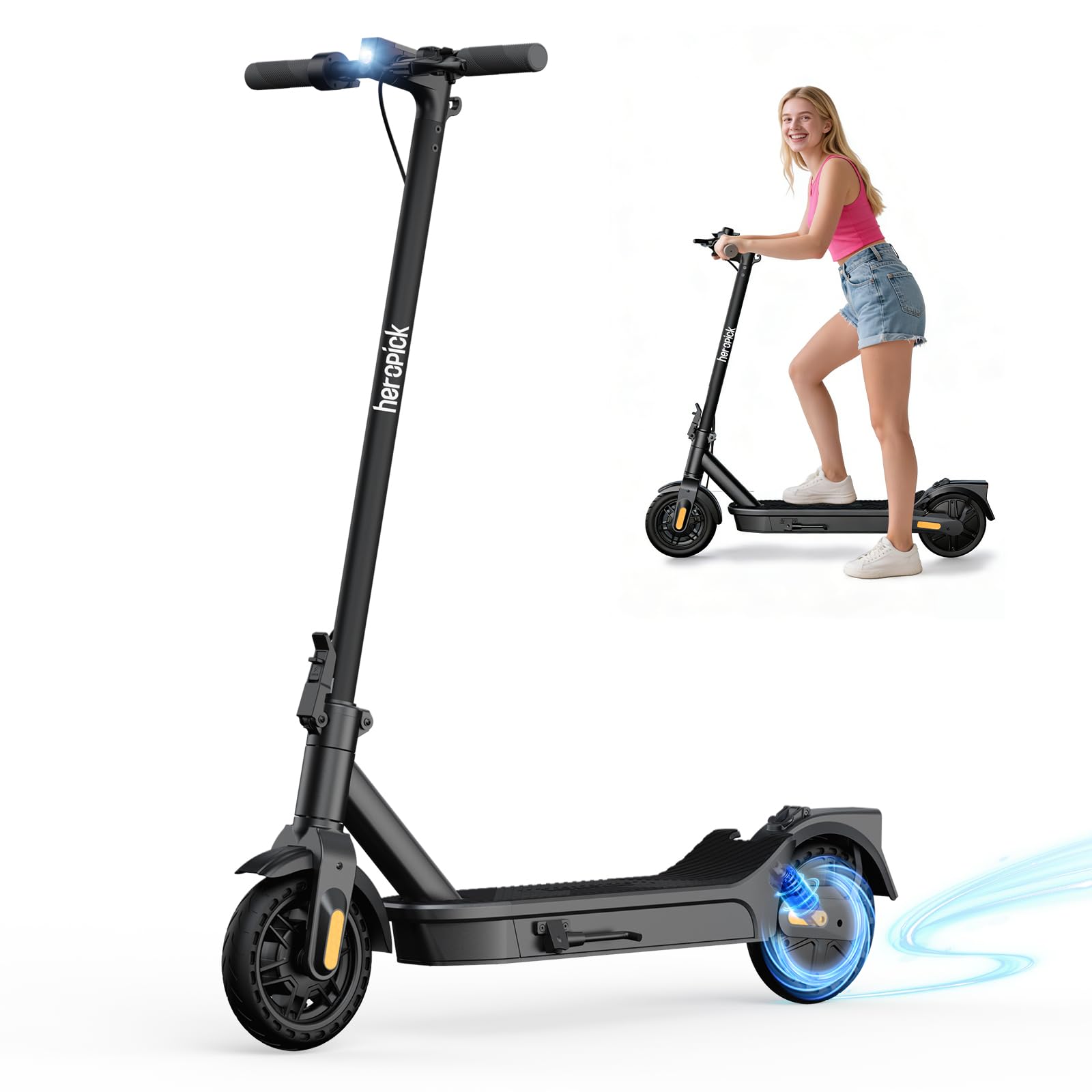 Electric Scooter for Adults Max Speed 20 Mph 500W 1000W Peak Motor 8 5 Solid Tires 10 Tubeless