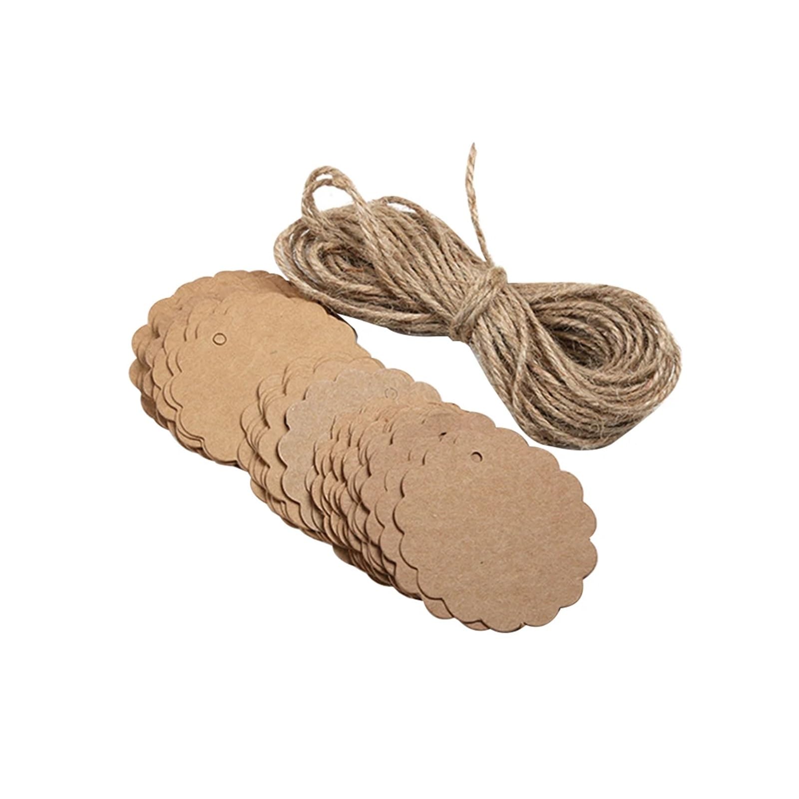 Preisschilder mit Strin, runde Karten-Lesezeichen, Kraftpapier, blanko, Geschenk, Schmuck, Preis, hängende Schreibwaren, runde Marker, Bastelbedarf, 2000 Stück
