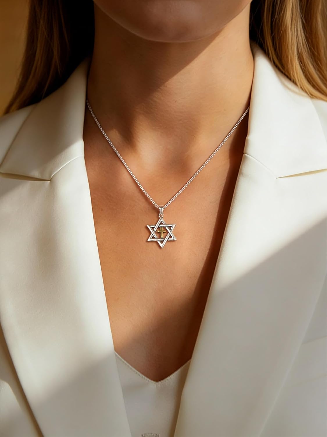 FaithHeart 925 Sterling Silver Necklace for Women, Celtic Knot/Star of David/Opal Pendant Necklaces with Rolo Chain Dainty Amulet Jewelry Gifts for Women - Image 3