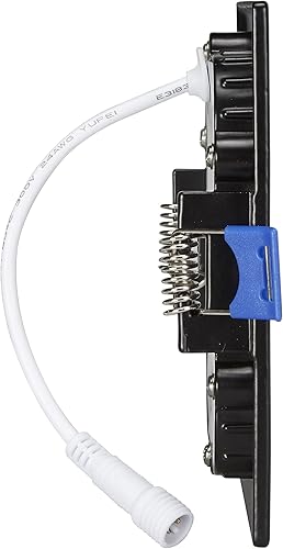 Miniatura 3 de Maxxima Luz descendente LED empotrable cuadrada ultra fina de 4 pulgadas 700 lúmenes borde negro 5 CCT colores seleccionables