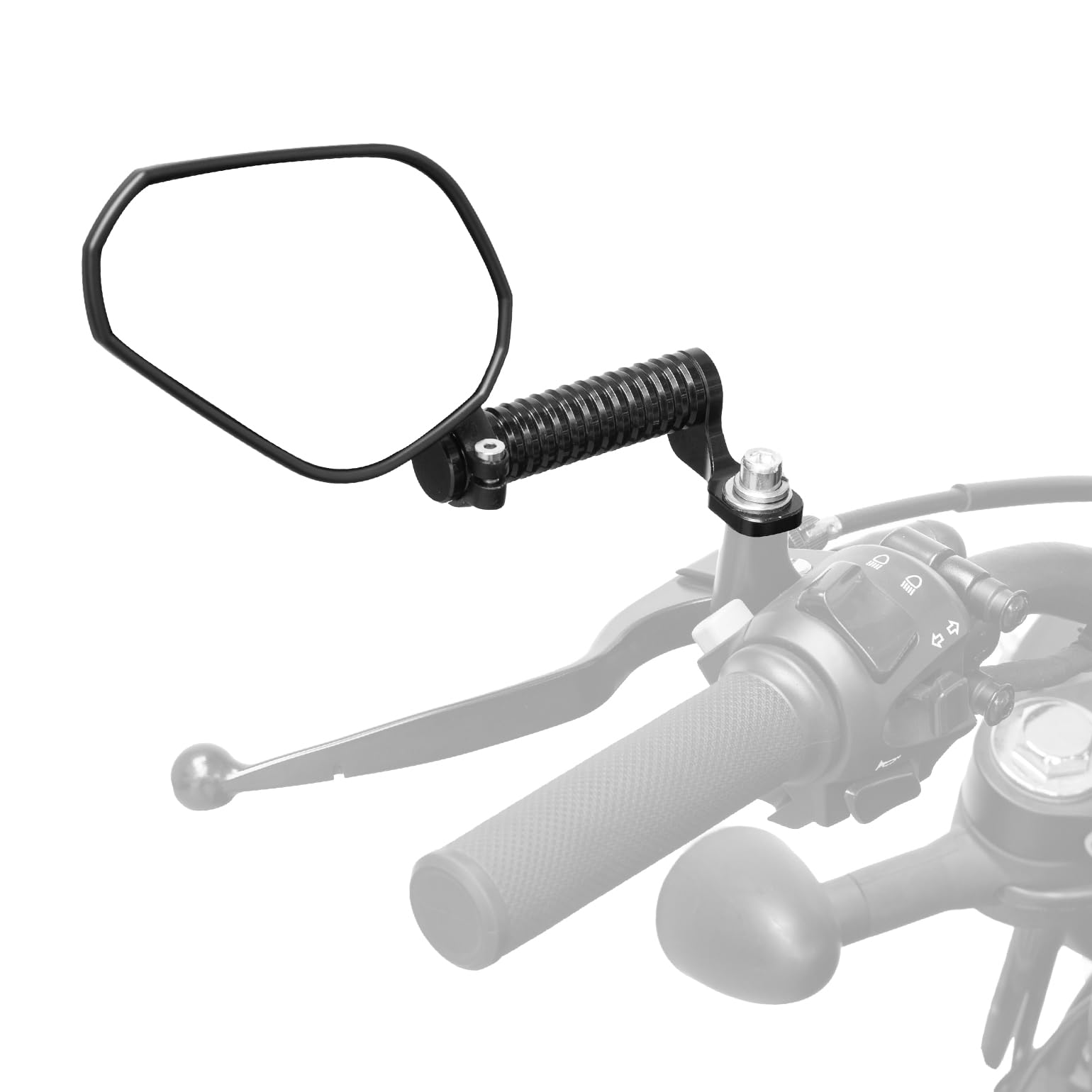 KEMIMOTO Specchietti Moto con CNC Prolungatore, E24 Omologati Specchietti Moto Manubrio, Specchietto Retrovisore Universali M10 per Cruiser, Adventure e Street Bike
