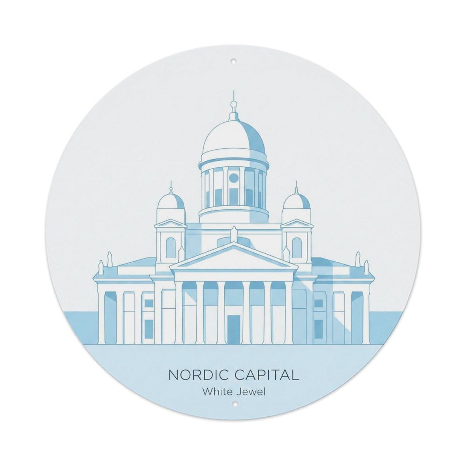 Yrnq Vintage Style Vintage Travel Nordic White Jewel Vintage Metal Tin Sign Plaque Wall Decor For Cafe, Club, Garden Round Metal Poster 8X8inch