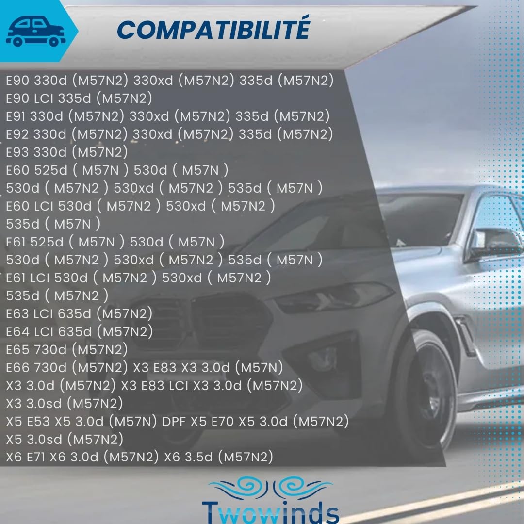 Twowinds - Bouchon Collecteur Admission (32mm) Compatible avec BMW E39 E46 E60 E63 E64 E82 E88 E90 E92 E93 X3 X5 E87 X6 - Supprimer Clapet Admission - Suppression Volet Papillon (6 clapet + 20 joints)