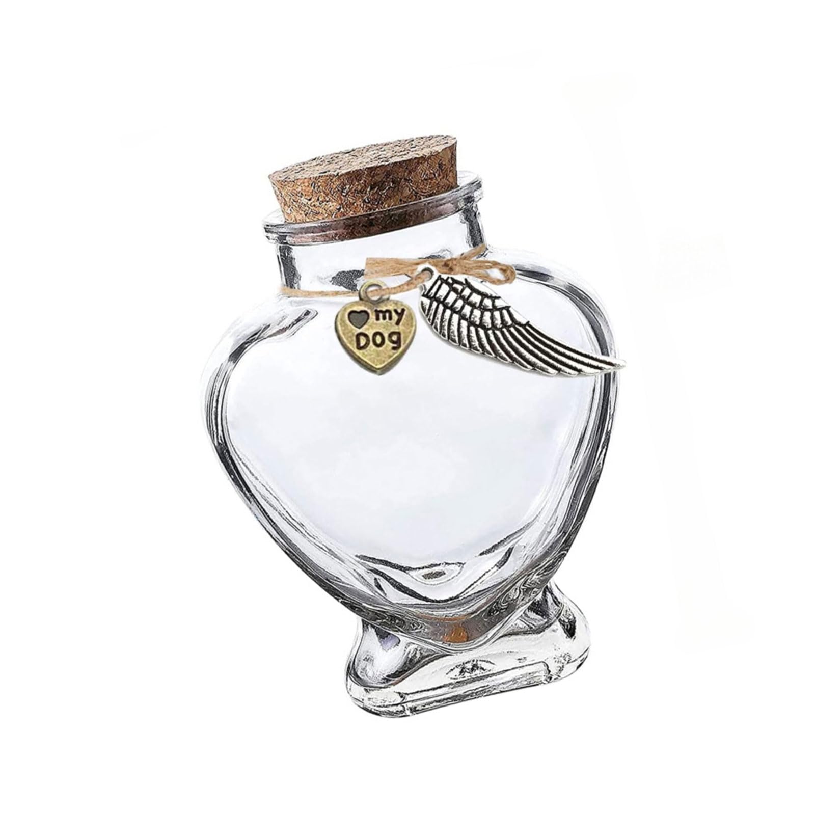 Mekalero Glass Keepsakes Container for Preserving Pet Hair or Ashes Memorial and Secure Storage Personalize Keepsakes