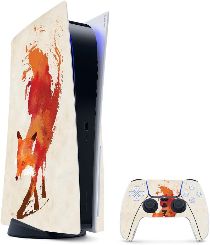 MightySkins Skin Compatible with PS5 / PlayStation 5 Bundle - Vulpes Fox | Protective, Durable, and Unique Vinyl Decal wrap Cover | Easy to Apply, Remove, and Change Styles | Made in The USA