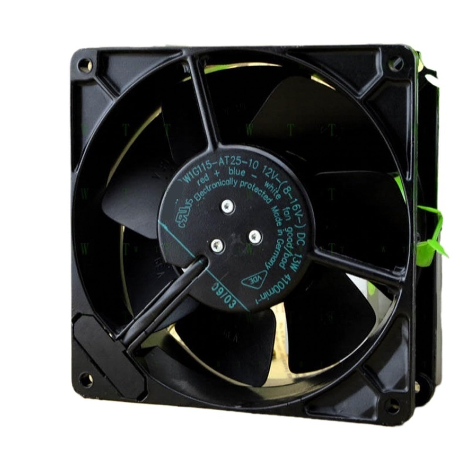 W1G115-AT25-10 12V 13W ventilateur 13cm idéal pour le refroidissement d'armoire