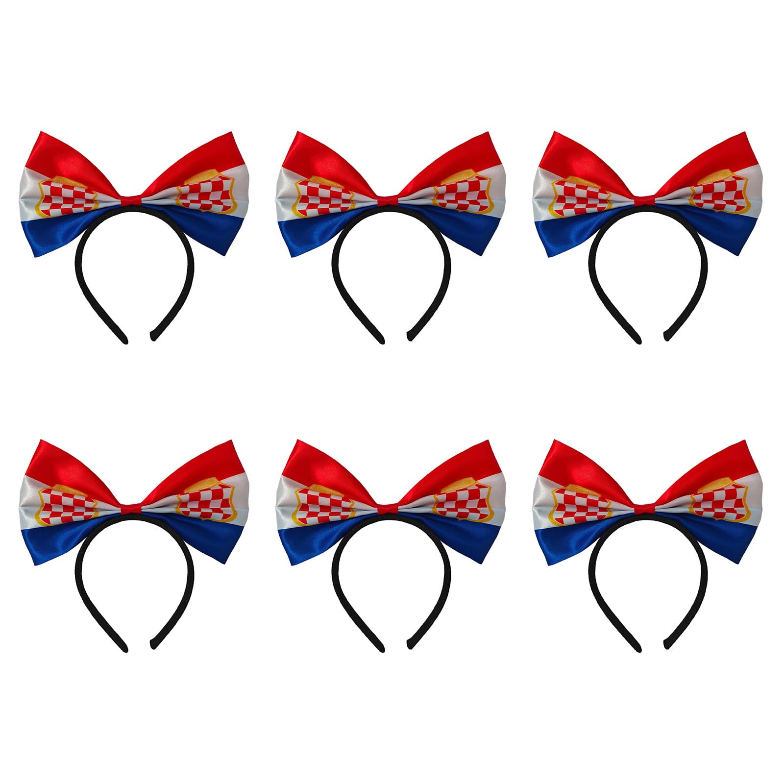 hogtnd 6-Piece Set of 2026 Football Event Headbands, Country Flags Pattern, Offer for Sports Events and Festivals, National Flags Headband